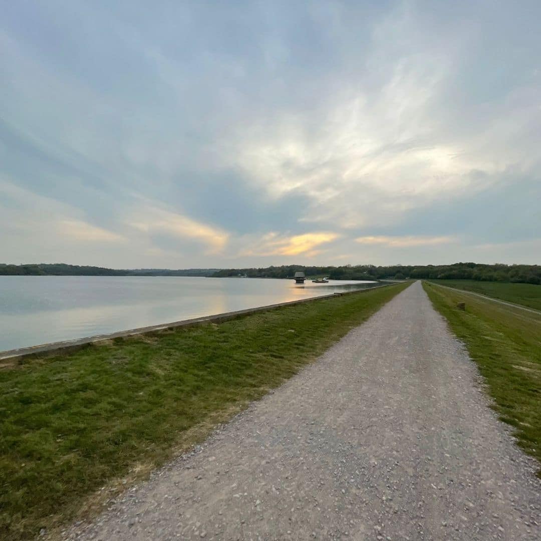 Path next to a lake