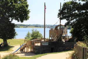 Wooden Playground shaped like a boat