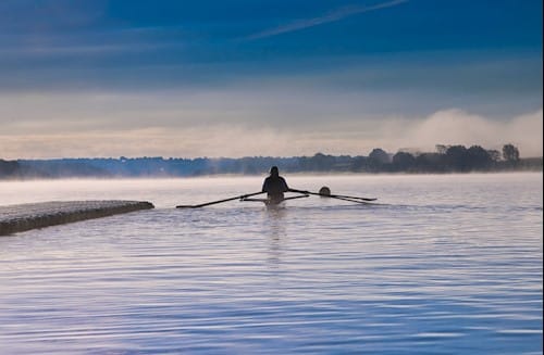 Lone canoe