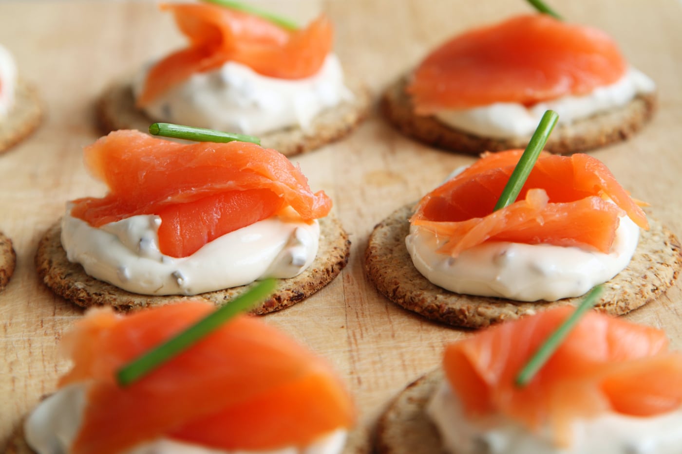 Salmon canape