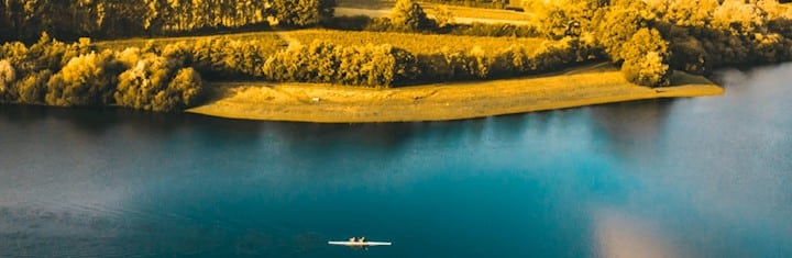Lone canoe