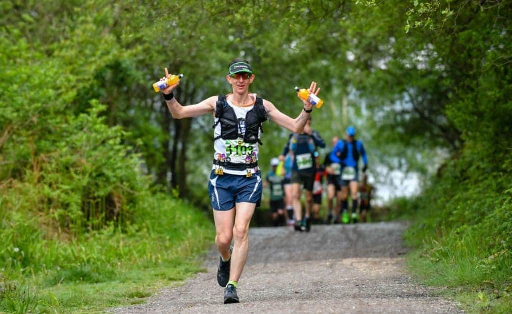 Competitor at sponsored 5k race at Bewl Water