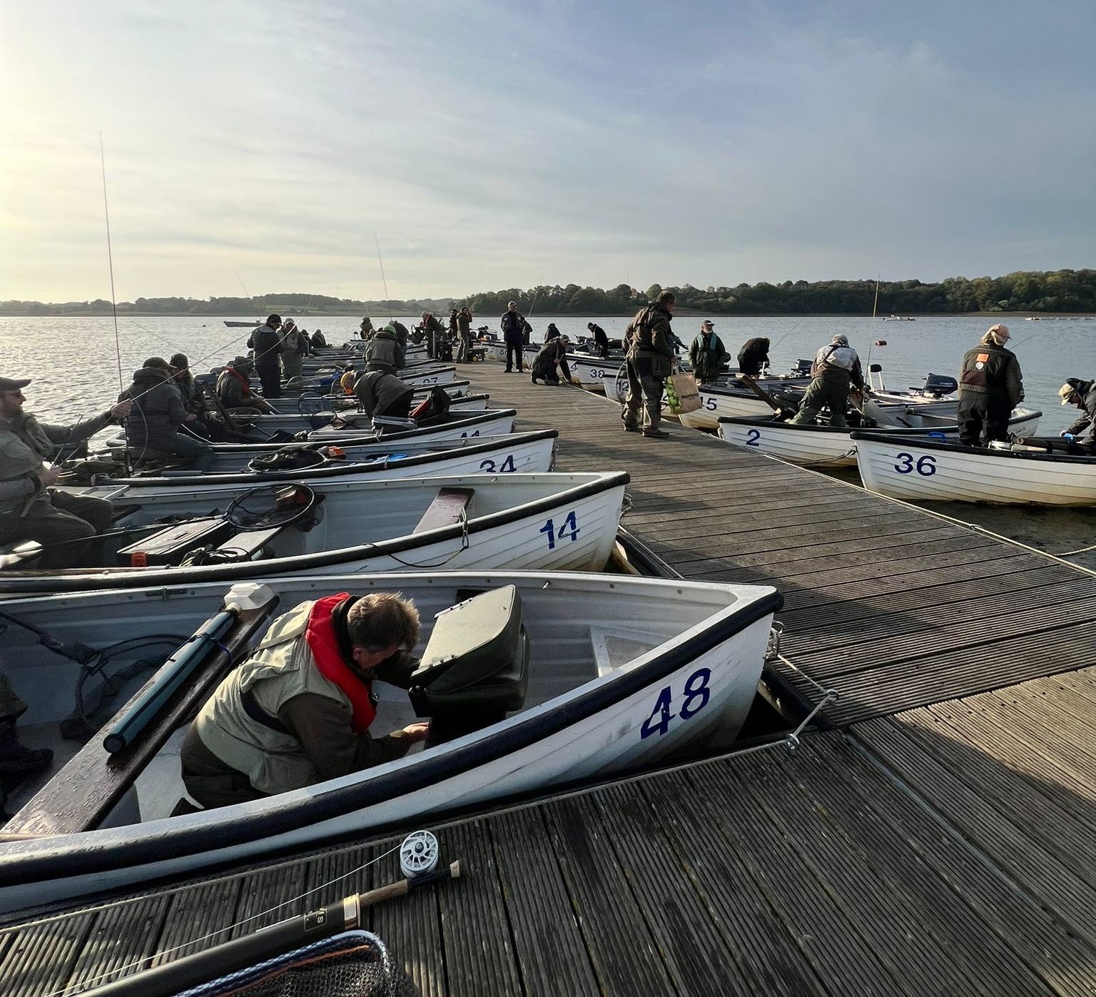 fishermen getting ready in their boats