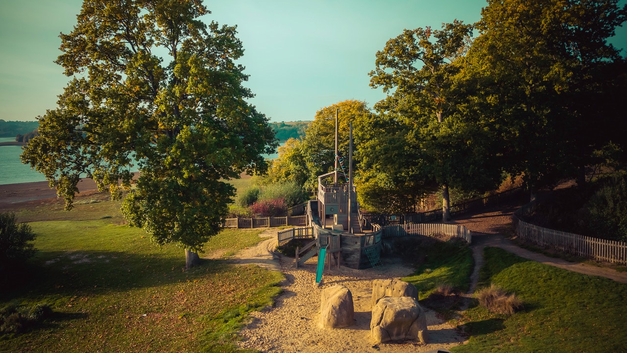 Drone image of the adventure play area
