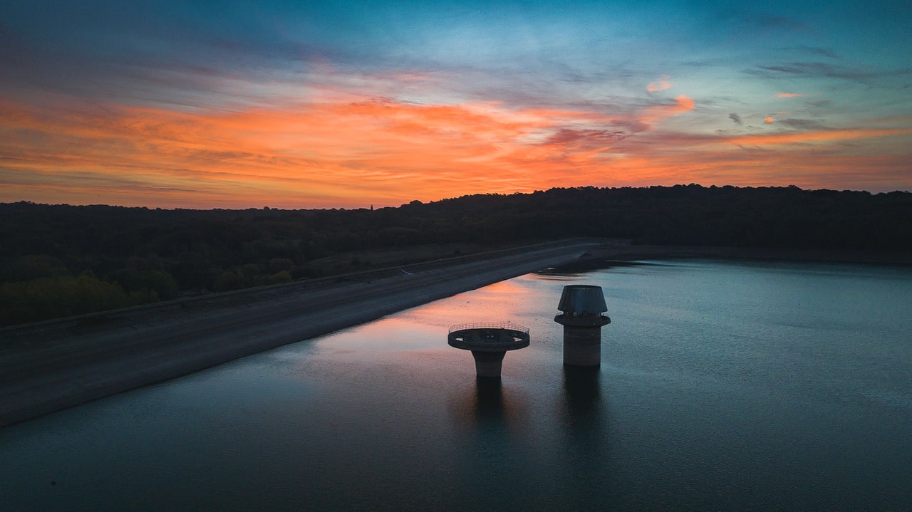 Drone image of bewl water