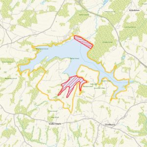 Map showing restricted areas at Bewl Water