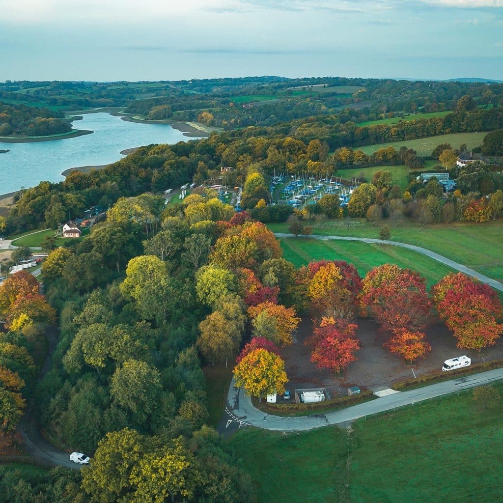 Drone image of bewl water
