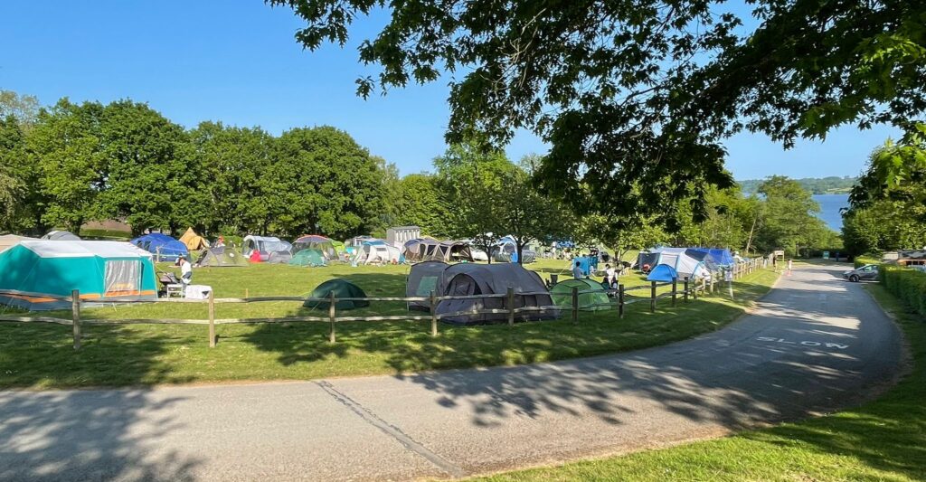 Campsite at Bewl Water in Kent