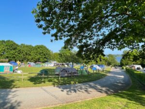 A family campsite at Bewl Water in Kent
